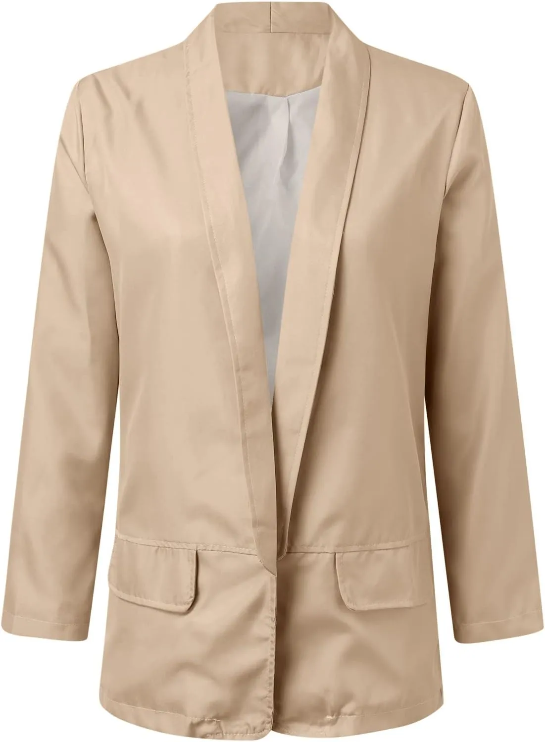 2024 Classic Blazers for Women Long Sleeve Lapel Business Jackets Casual Loose Open Front Cardigans Fall Fashion Suit
