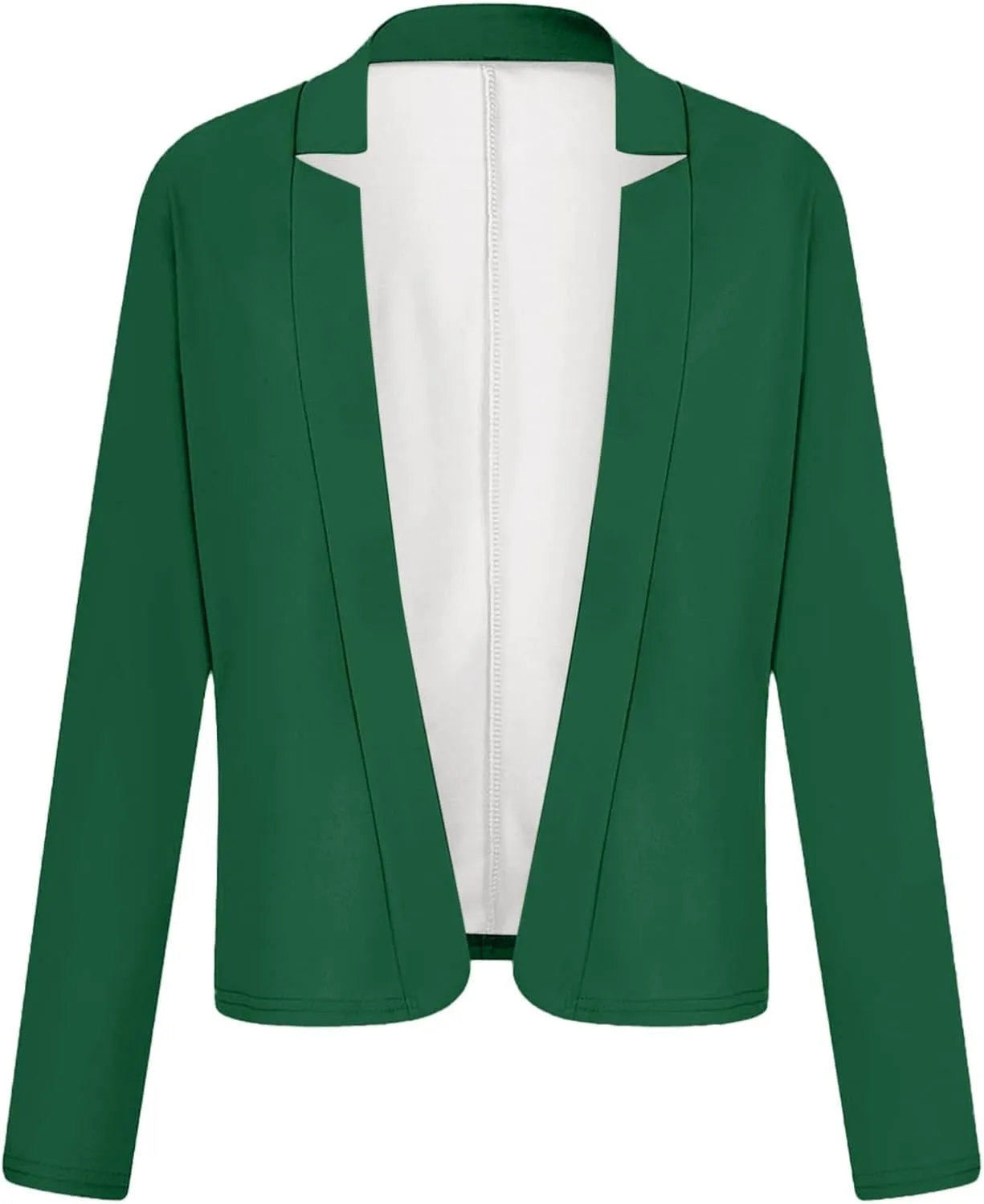 2024 Classic Casual Solid Blazers for Womens Open Front Long Sleeve Pockets Cardigans Loose Fitted Comfort Jackets