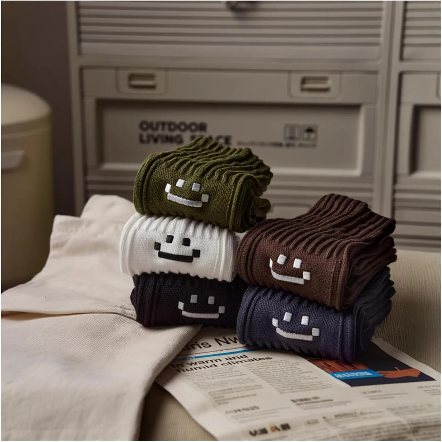 4 Pairs Men's Cotton Work Socks Cushioned Long Running Breathable Ankle Crew Casual Socks for Men Cycling