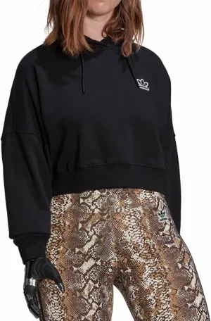 adidas Women's Cropped Hoodie, Black