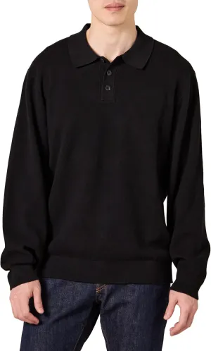 Amazon Essentials Men's Relaxed-Fit Knit Polo Sweater