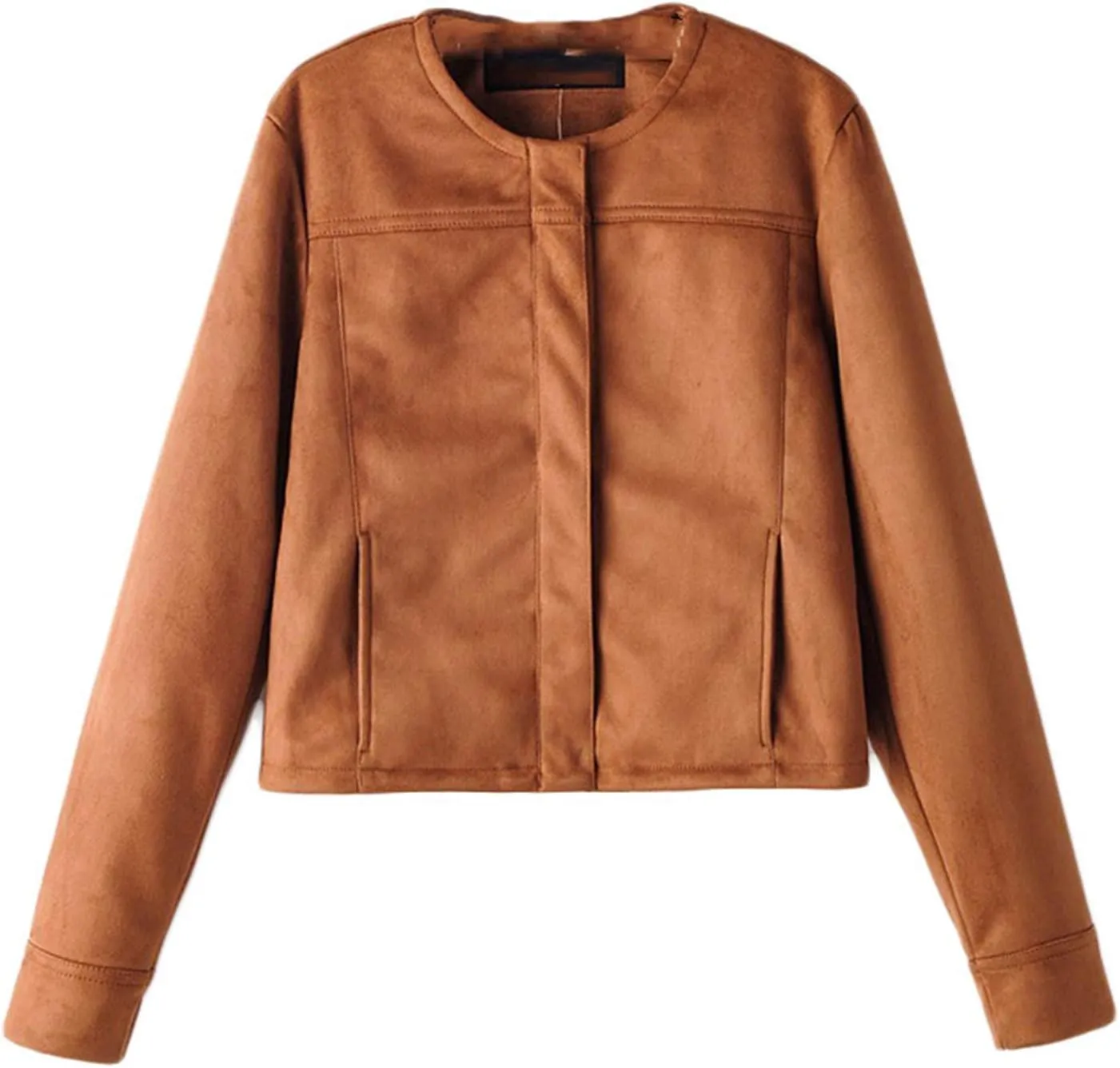 Andongnywell Womens Faux Leather Jacket Women Faux Leather Moto Biker Jacket with Pockets Women's Faux Leather Short Jack