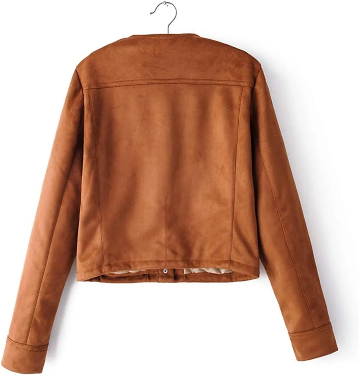 Andongnywell Womens Faux Leather Jacket Women Faux Leather Moto Biker Jacket with Pockets Women's Faux Leather Short Jack