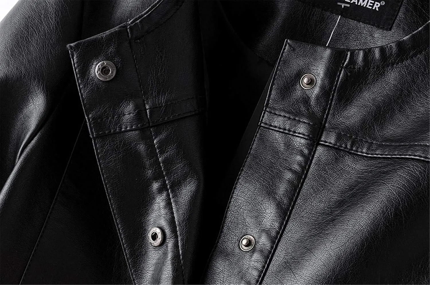 Andongnywell Womens Faux Leather Jacket Women Faux Leather Moto Biker Jacket with Pockets Women's Faux Leather Short Jack