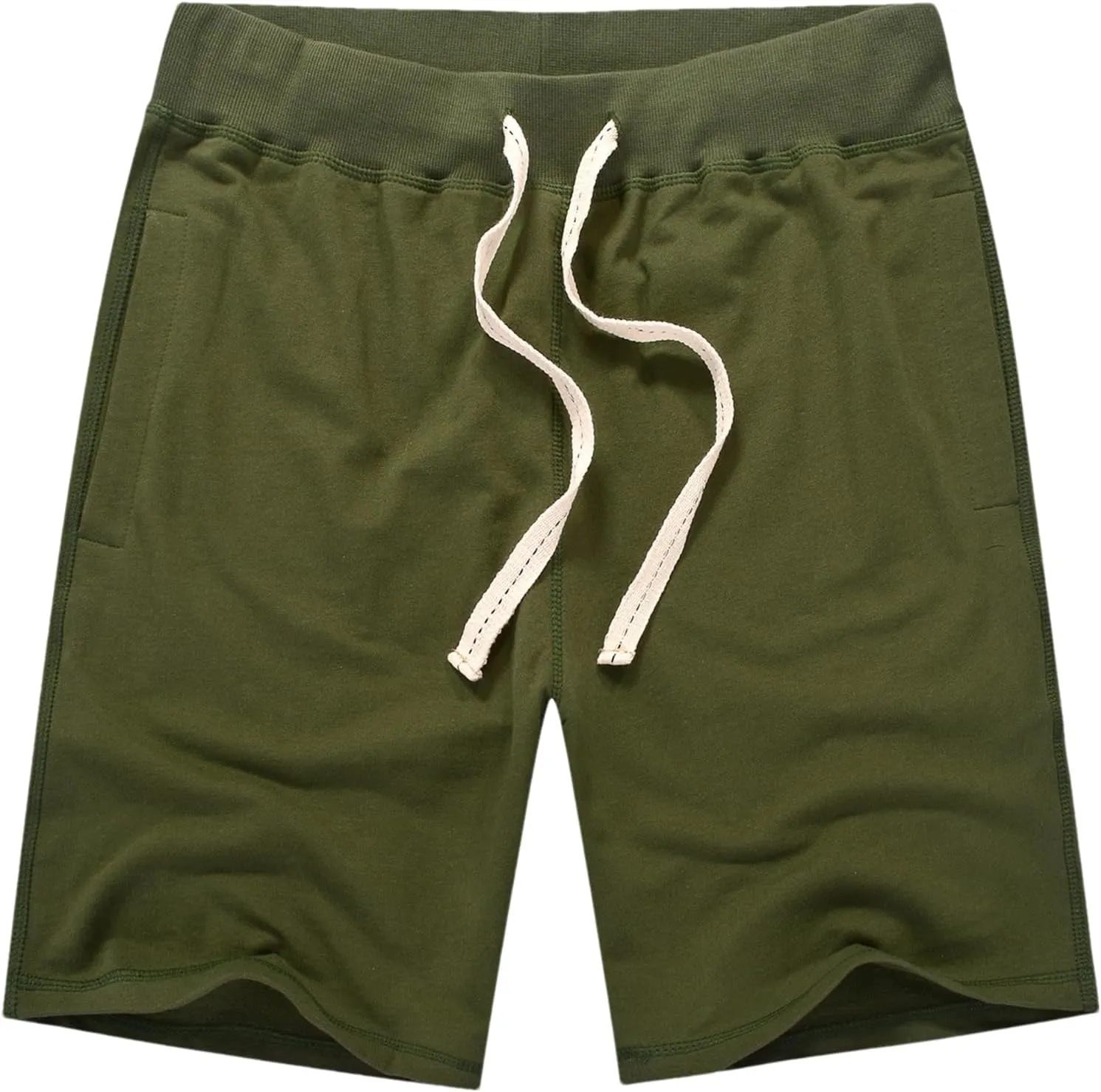 ANUFER Mens Cotton Sport Running Shorts Elastic Waist Casual Lounge Shorts with Pockets