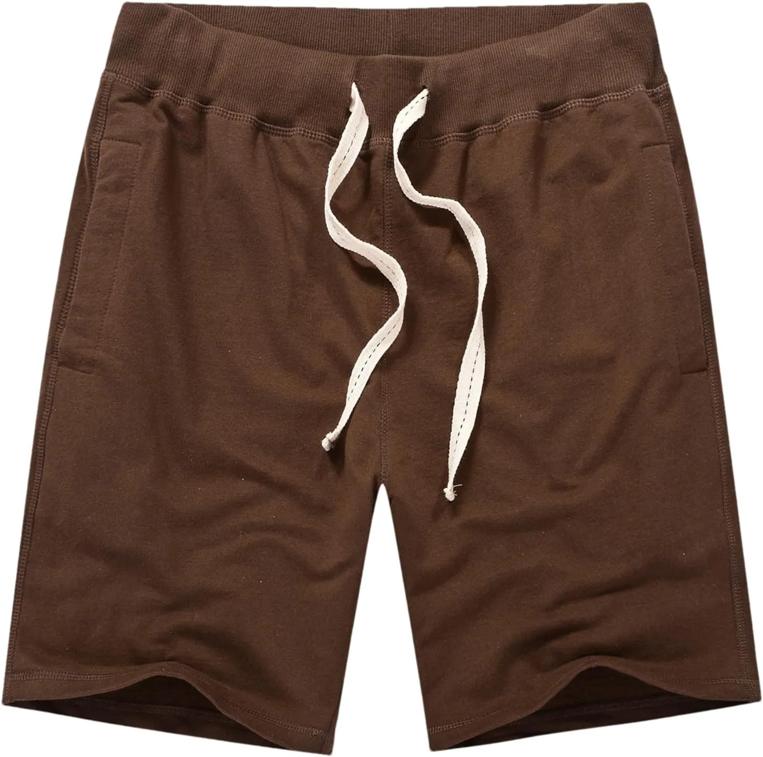 ANUFER Mens Cotton Sport Running Shorts Elastic Waist Casual Lounge Shorts with Pockets