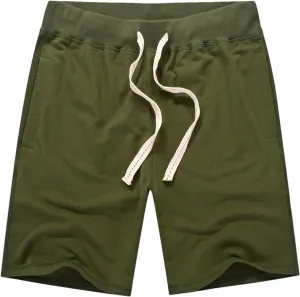 ANUFER Mens Cotton Sport Running Shorts Elastic Waist Casual Lounge Shorts with Pockets