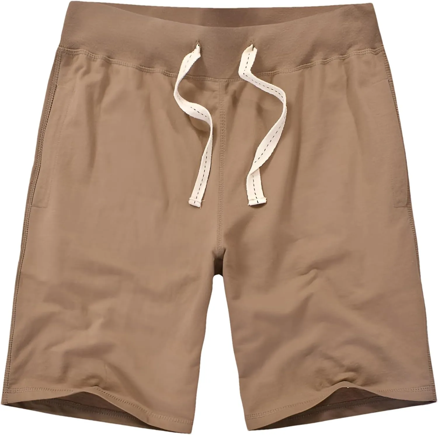 ANUFER Mens Cotton Sport Running Shorts Elastic Waist Casual Lounge Shorts with Pockets