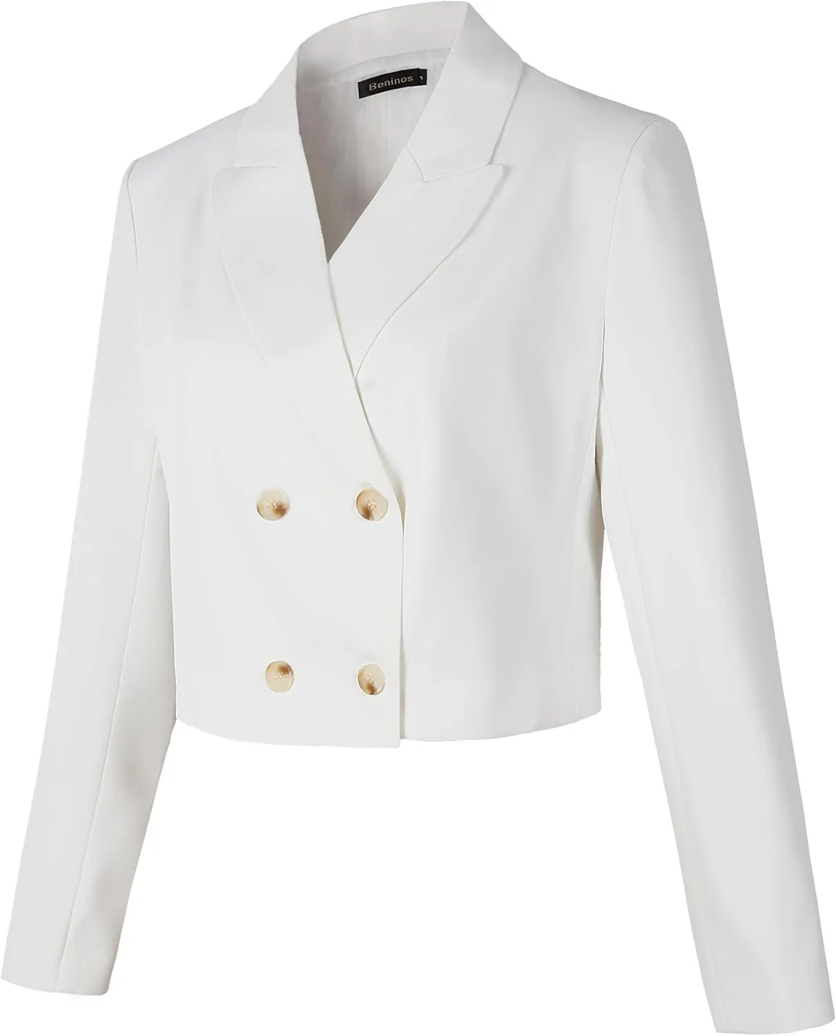 Beninos Women's Double Breasted Cropped Blazer Jackets