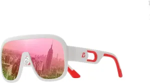 Bevi Sunglasses Polarized UV Protection with Flexible Lightweight Frame Oversize Shield Sunglasses for Men Women