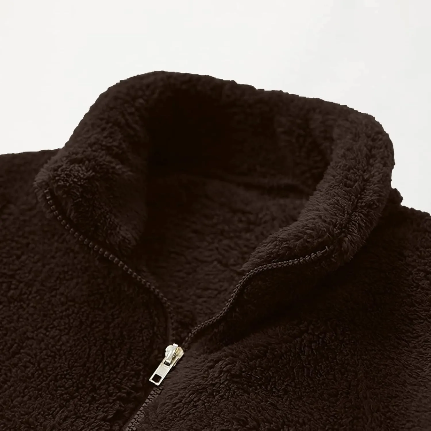 BIFUTON Winter Jackets for Men, Men's Winter Jacket Full Zip Sherpa Lined Jackets Soft Warm Stand Collar Trucker Fleece Coats