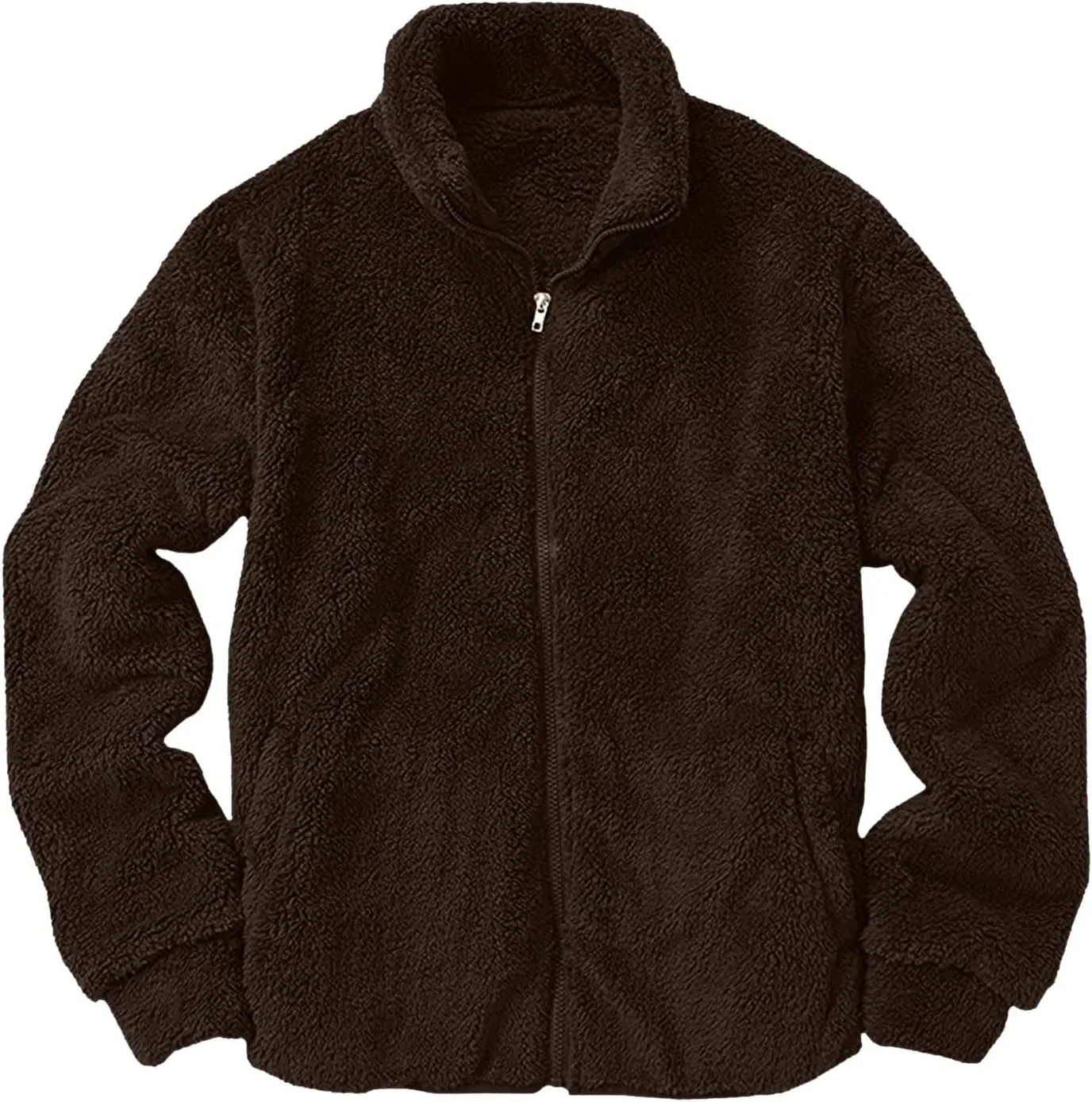 BIFUTON Winter Jackets for Men, Men's Winter Jacket Full Zip Sherpa Lined Jackets Soft Warm Stand Collar Trucker Fleece Coats
