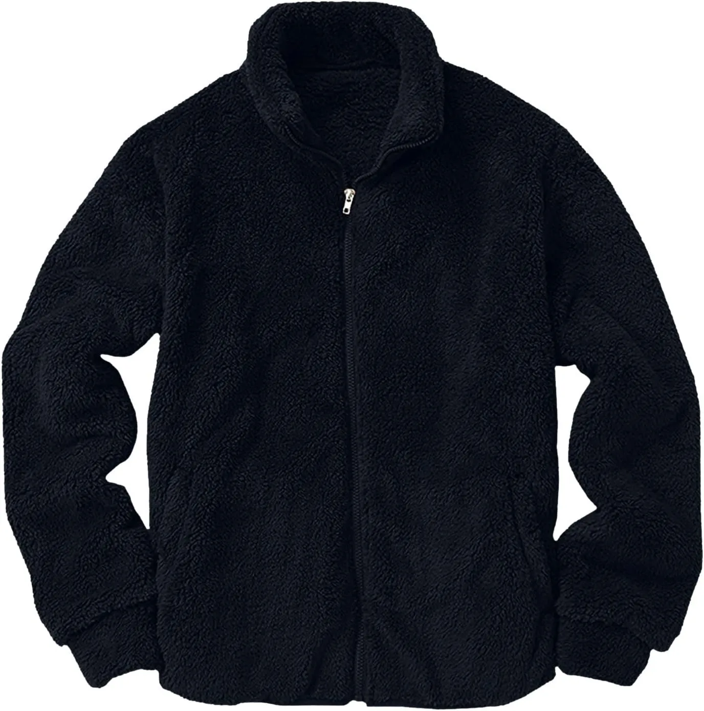 BIFUTON Winter Jackets for Men, Men's Winter Jacket Full Zip Sherpa Lined Jackets Soft Warm Stand Collar Trucker Fleece Coats