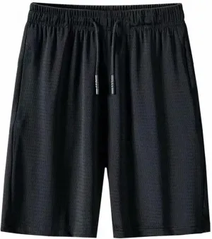 Black Shorts Men 5 Minute Pants Solid Color Beach Sports Fitness Shorts Long Cargo Shorts for Men Shorts with Zipper