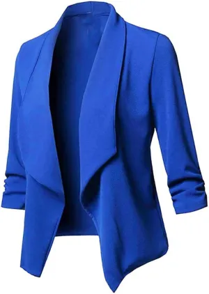 Blazers for Women 2025 Business Casual Office Work Suit Lightweight Elegant 3/4 Sleeve Lapel Blazer Summer Jacket Tops