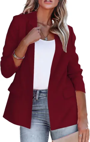 Blazers for Women Business Casual Work Office Suit Jacket Dressy Long Sleeve Lapel Open Front Lightweight Blazer