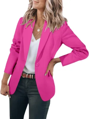 Blazers for Women Business Long Sleeve Open Front Blazers Casual Lapel Collar Jackets Work Office Suit Jackets