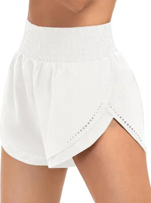 BMJL Womens High Waisted Shorts Athletic Running Short Elastic Quick Dry Gym Workout Shorts