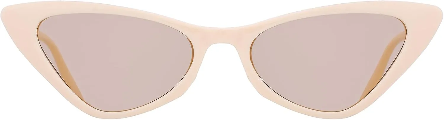 Cat Eye Sunglasses for Women Retro Vintage Trendy Outdoor Narrow Cateye Frame Y2k Glasses