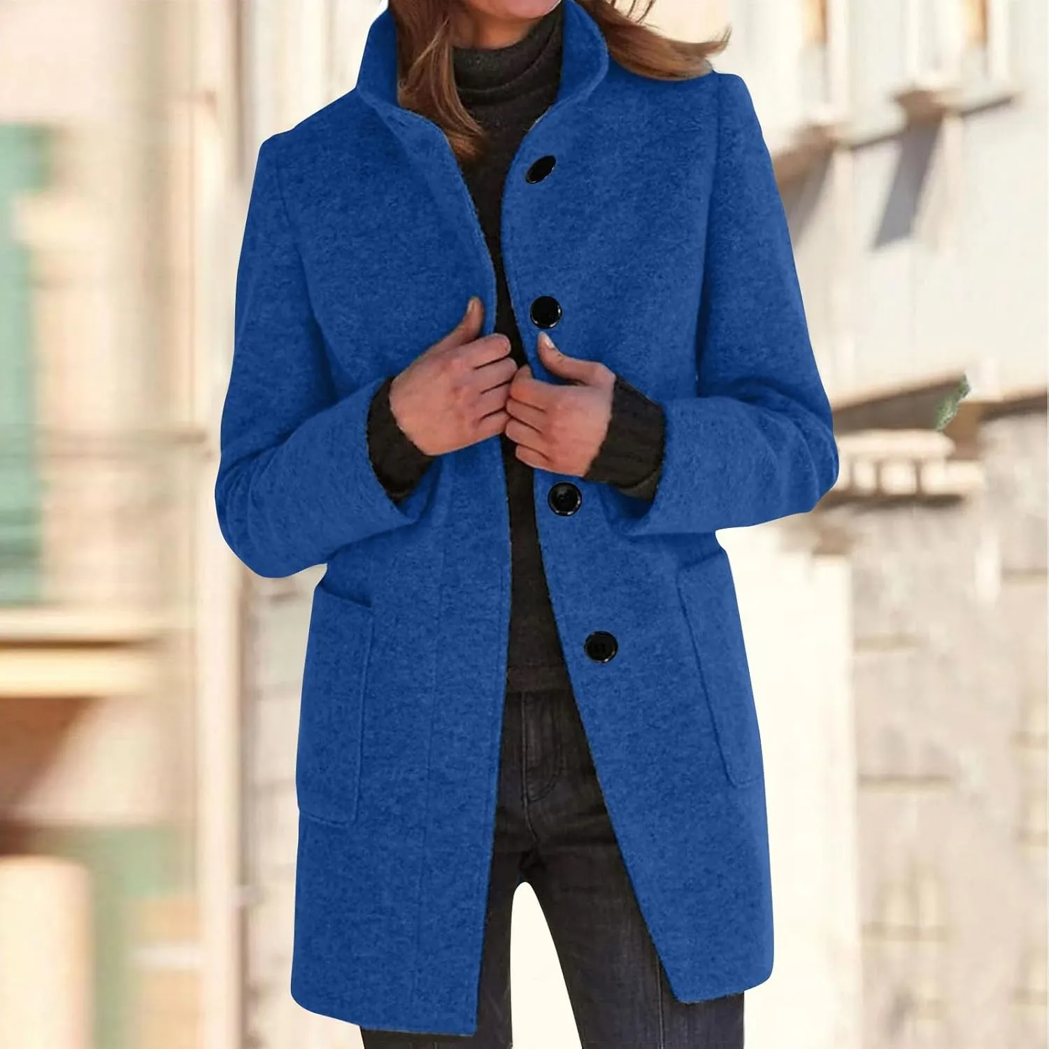 ChicCrate Trench Coat Women Long Winter Jackets Casual Classic Overcoat Trendy Peacoat Outerwear