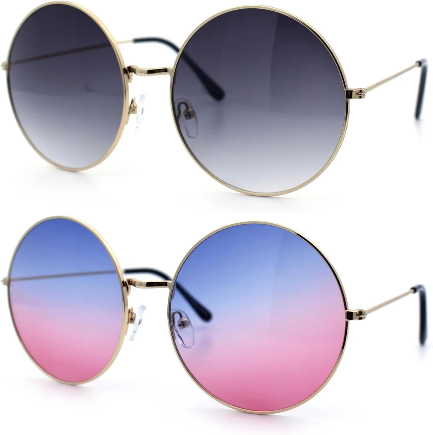 Classic Oversize Joplin Style Hippie Round Circle Lens Sunglasses