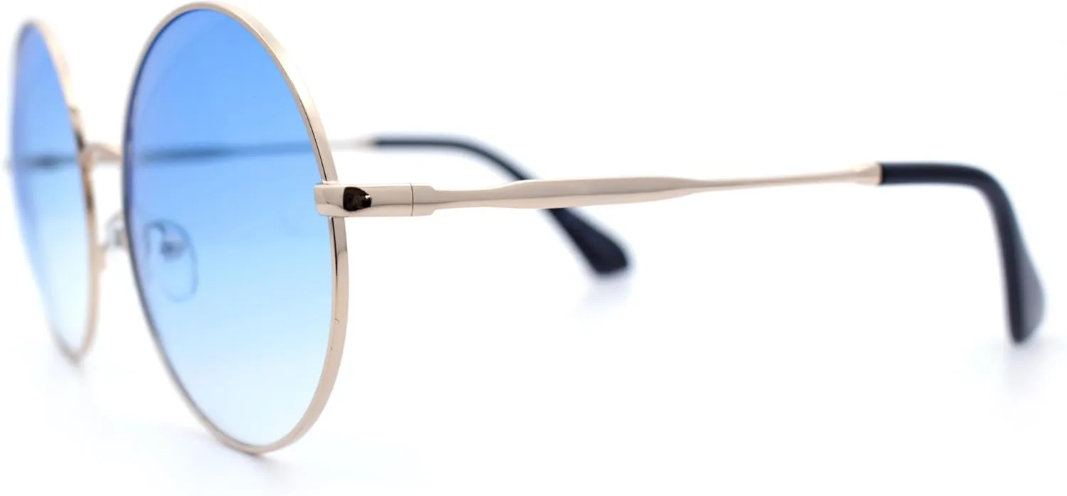 Classic Oversize Joplin Style Hippie Round Circle Lens Sunglasses