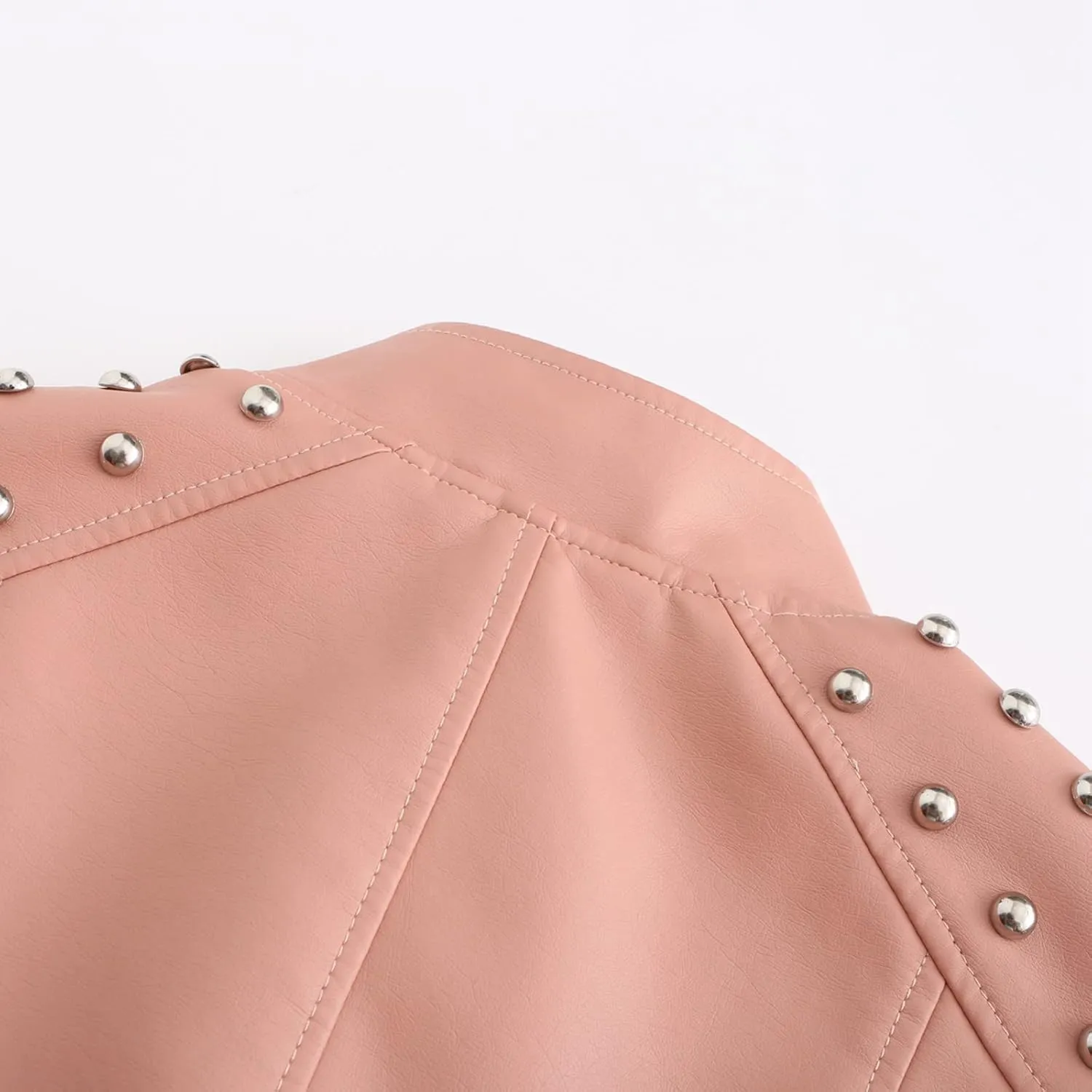 cooki Womens Fashion Slim Fit Zip up Faux Leather Biker Jacket Faux Leather Moto Jacket Casual Short PU Biker Coats