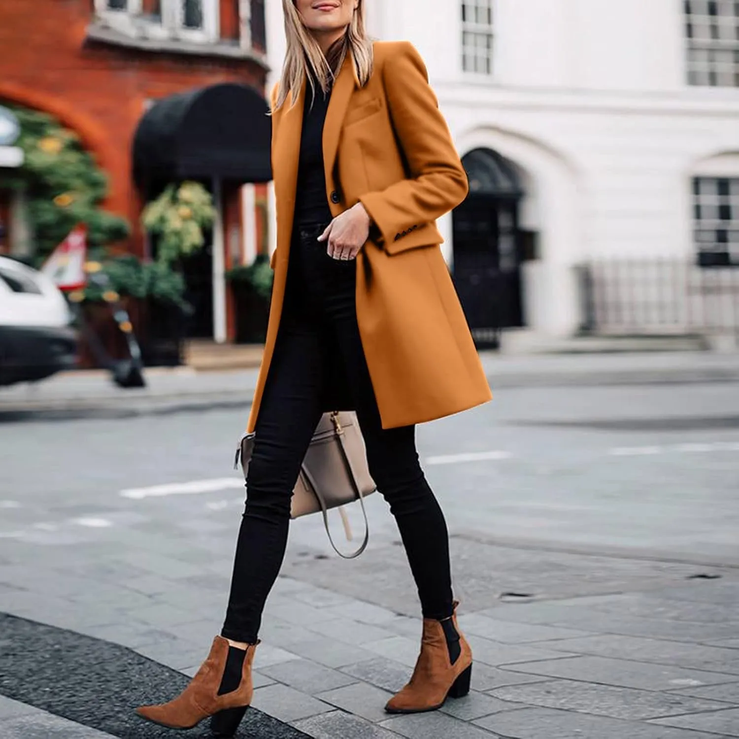 cooki womens winter coats Wool Blend Trench Coats Lapel Pea Coat Plus Size Long Jackets Double Breasted Peacoats Overcoat