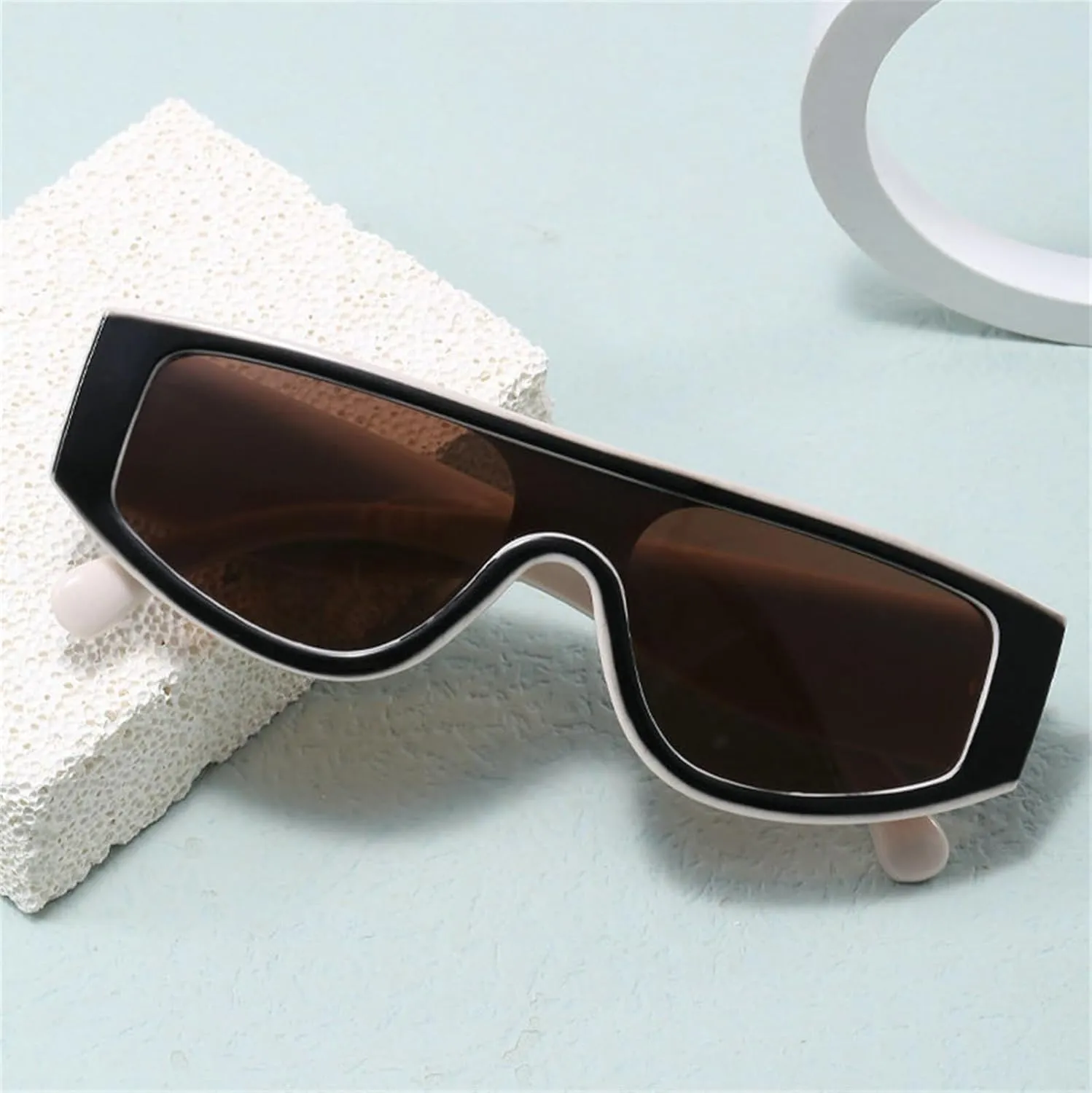 COTIA 2025 Fashion Cat Eye Sunglasses for Women Men Vintage Punk Irregular Triangle Personality Hip Hop Cool Sun Glasses