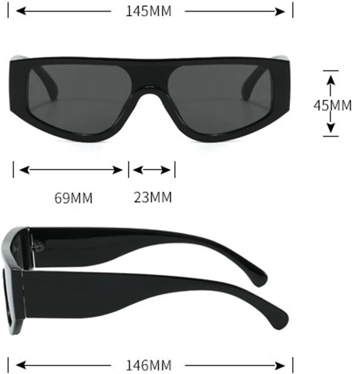 COTIA 2025 Fashion Cat Eye Sunglasses for Women Men Vintage Punk Irregular Triangle Personality Hip Hop Cool Sun Glasses