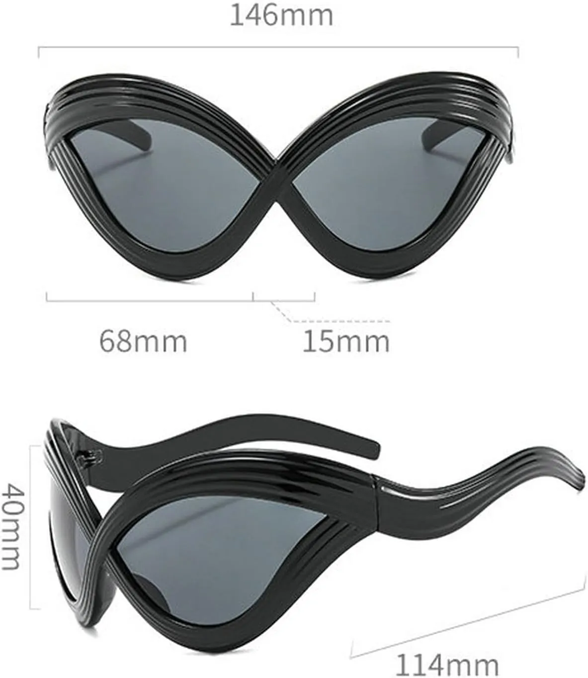 COTIA Cat Eye Punk Y2K Sunglasses Women 2024 Fashion Streak Cateye Sun Glasses for Ladies Vintage Personality Eyewear W35