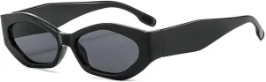 COTIA Cat Eye Sunglasses for Women Men Vintage Polygon Personality Irregular Fashion Small Cateye Sun Glasses Eyewear