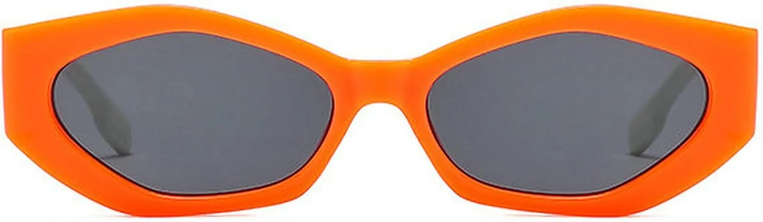 COTIA Cat Eye Sunglasses for Women Men Vintage Polygon Personality Irregular Fashion Small Cateye Sun Glasses Eyewear