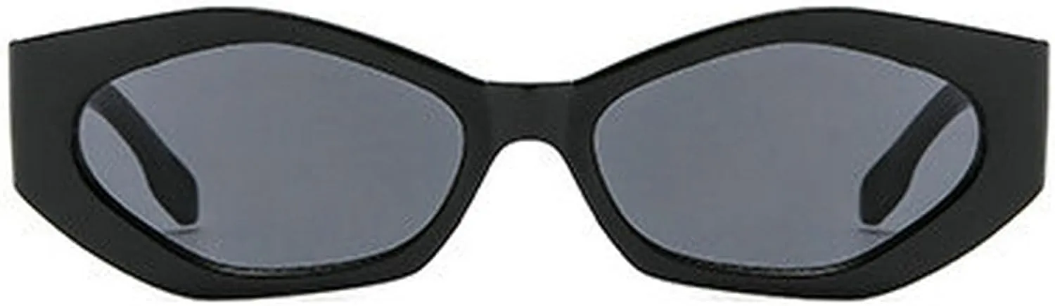 COTIA Cat Eye Sunglasses for Women Men Vintage Polygon Personality Irregular Fashion Small Cateye Sun Glasses Eyewear