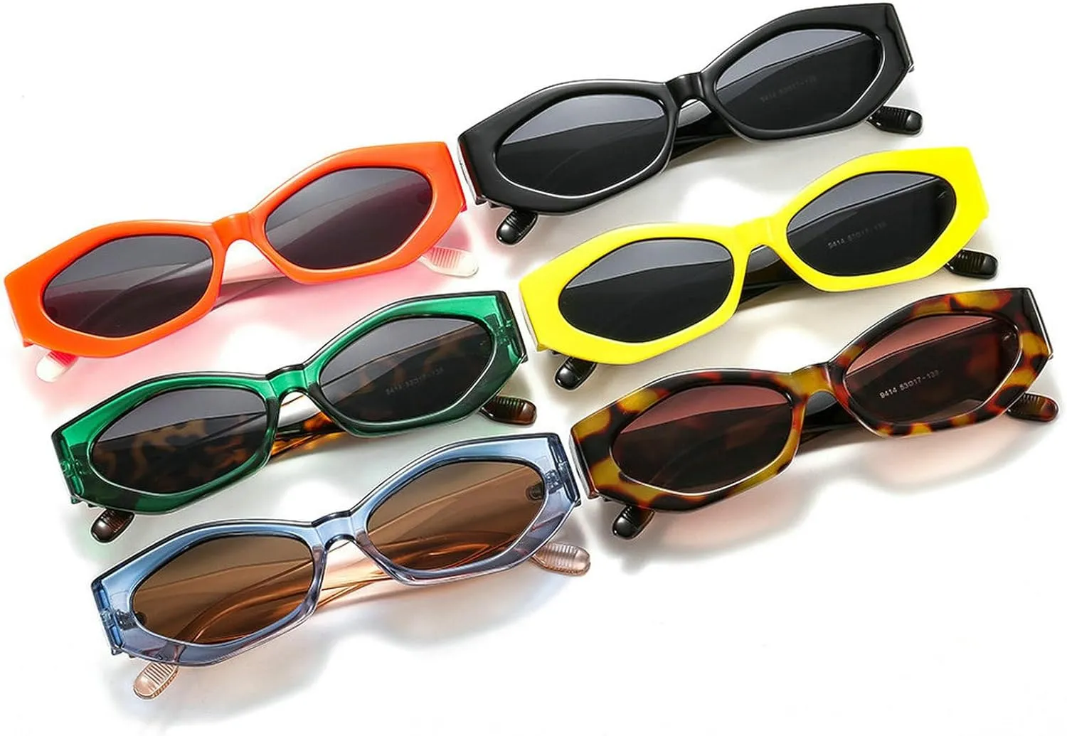 COTIA Cat Eye Sunglasses for Women Men Vintage Polygon Personality Irregular Fashion Small Cateye Sun Glasses Eyewear