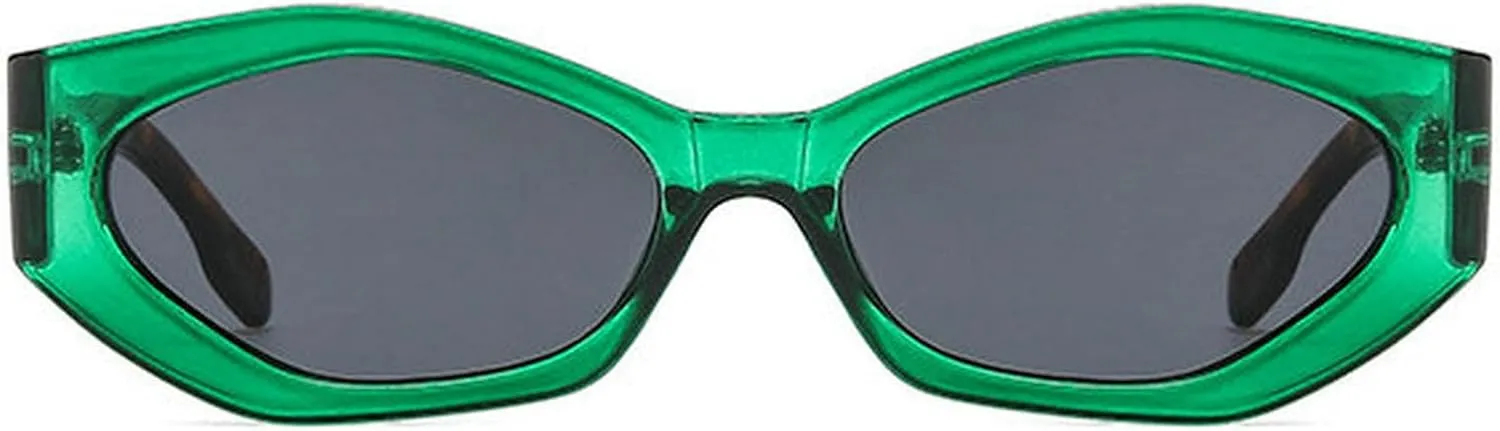 COTIA Cat Eye Sunglasses for Women Men Vintage Polygon Personality Irregular Fashion Small Cateye Sun Glasses Eyewear