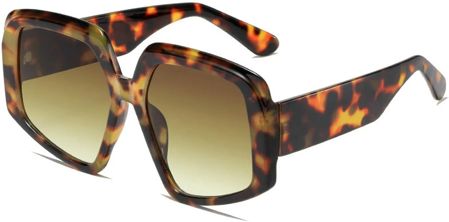 COTIA Cat Eye Vintage Oversized Sunglasses Women Men Irregular Polygon Fashion Personality Cateye Sun Glasses Eyewear