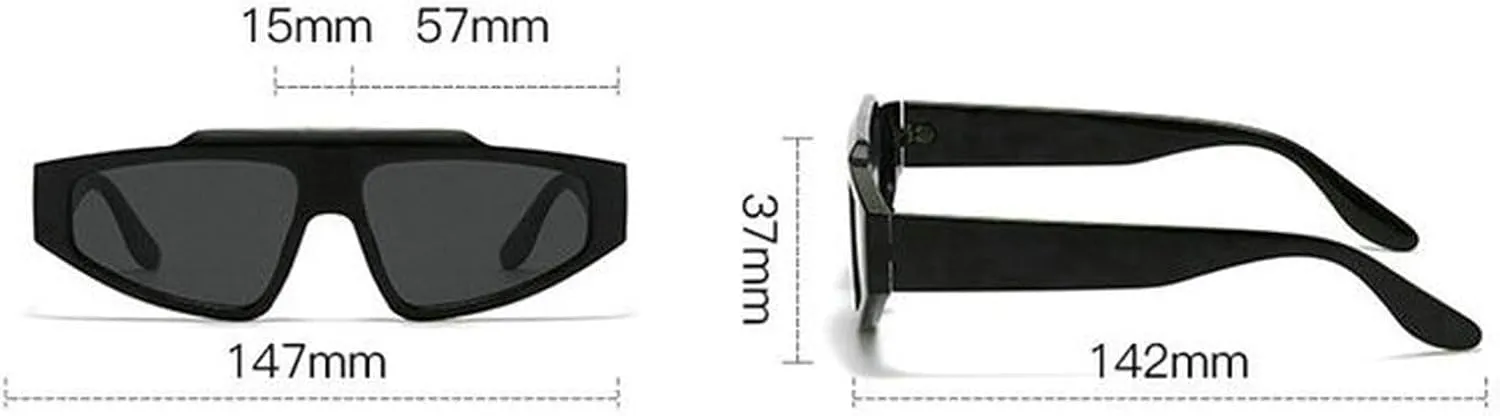 COTIA Cat Eye Vintage Punk Sunglasses for Women Men Fashion Irregular Triangle Personality Hip Hop Sun Glasses