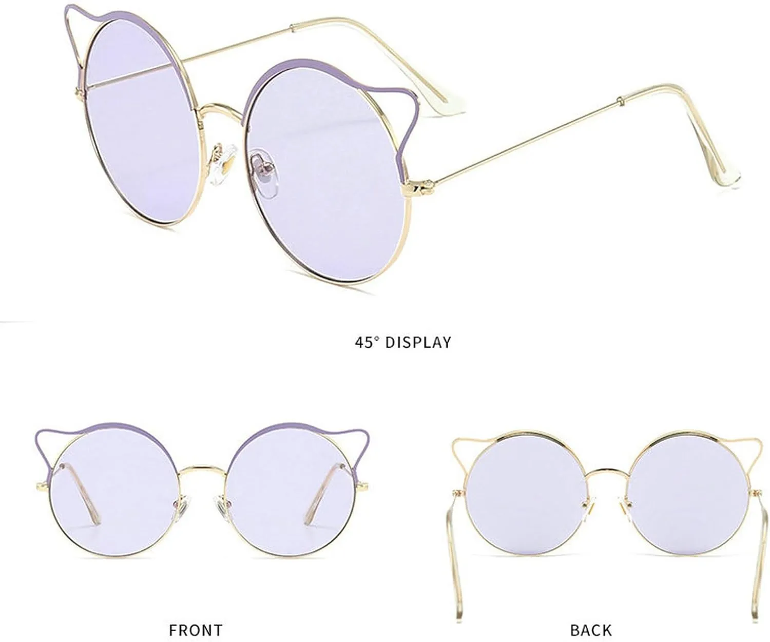 COTIA Cute Round Punk Sunglasses Women 2023 Cat Eye Sun Glasses for Ladies Vintage Eyewear Shades UV400
