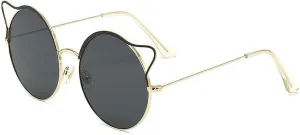 COTIA Cute Round Punk Sunglasses Women 2023 Cat Eye Sun Glasses for Ladies Vintage Eyewear Shades UV400
