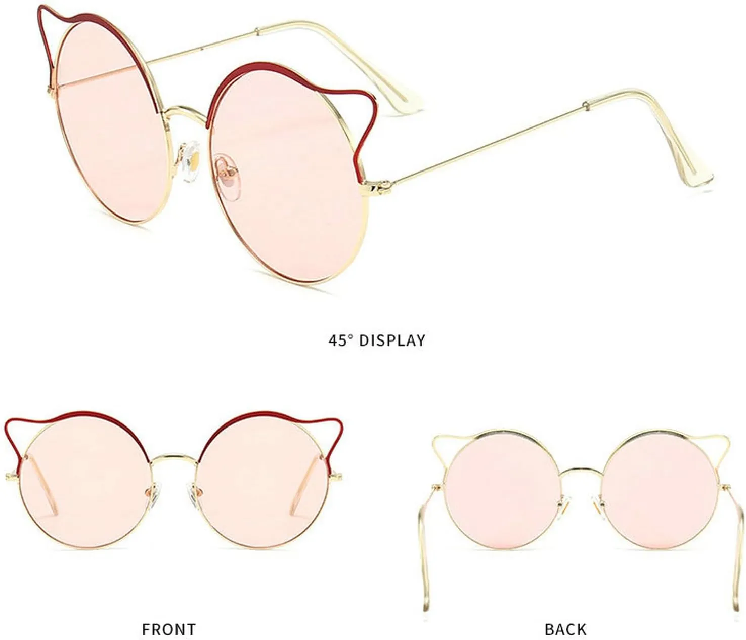 COTIA Cute Round Punk Sunglasses Women 2023 Cat Eye Sun Glasses for Ladies Vintage Eyewear Shades UV400