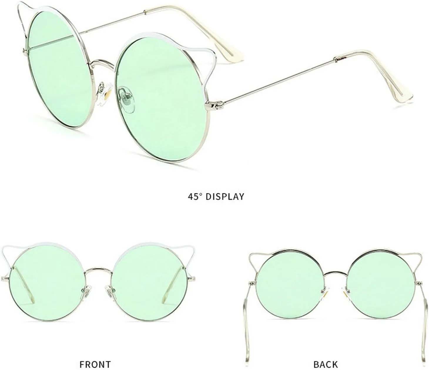 COTIA Cute Round Punk Sunglasses Women 2023 Cat Eye Sun Glasses for Ladies Vintage Eyewear Shades UV400