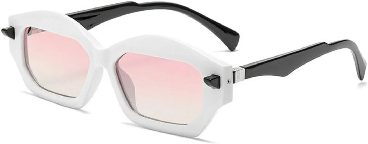 COTIA Fashion Cat Eye Polygon Irregular Sunglasses for Women Men Personality Vintage Y2k Sun Glasses W35
