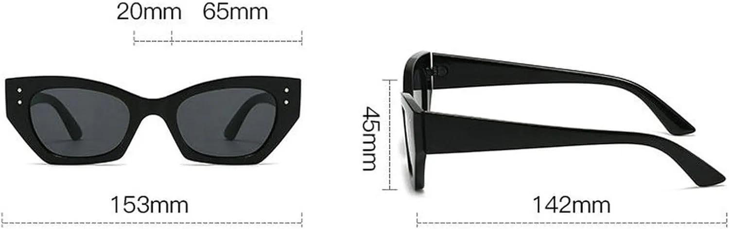 COTIA Fashion Classic Cat Eye Sunglasses for Women Men Vintage Travel Small Polygon Cat-eye Sun Glasses