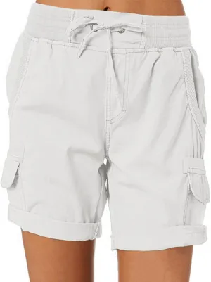 Cotton Shorts for Women Dressy Summer Summer Shorts Stretchy Trendy Drawstring Hiking Shorts with Pockets