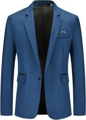 CRNTCEM Men's Casual Suit Blazer Jackets Solid Color Lightweight Slim Fit Wedding Prom Business Office Work Formal Outwear