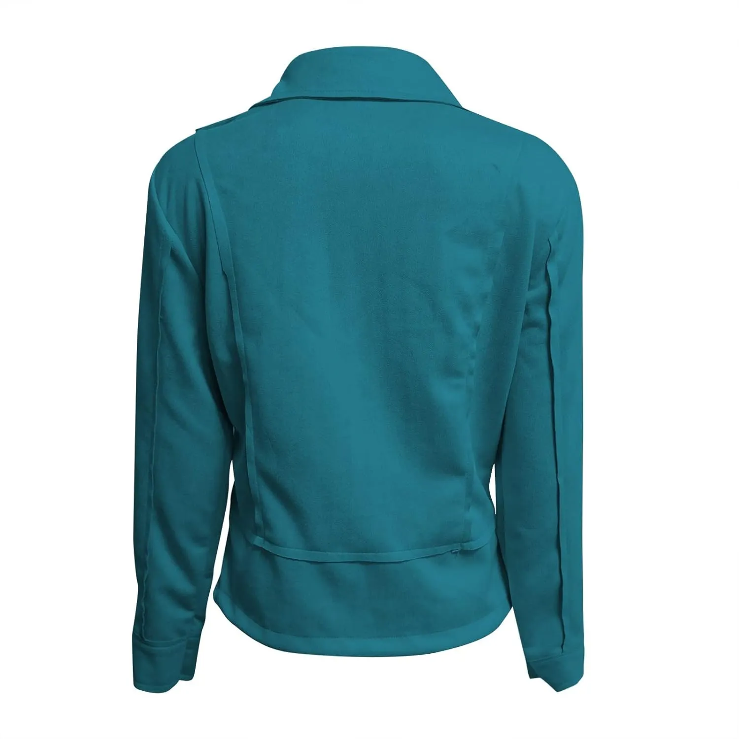 Cropped Biker Moto Jacket Women Faux Suede Motorcycle Jackets Lapel Zipper Slim Short Jacket Solid Long Sleeve Outwear