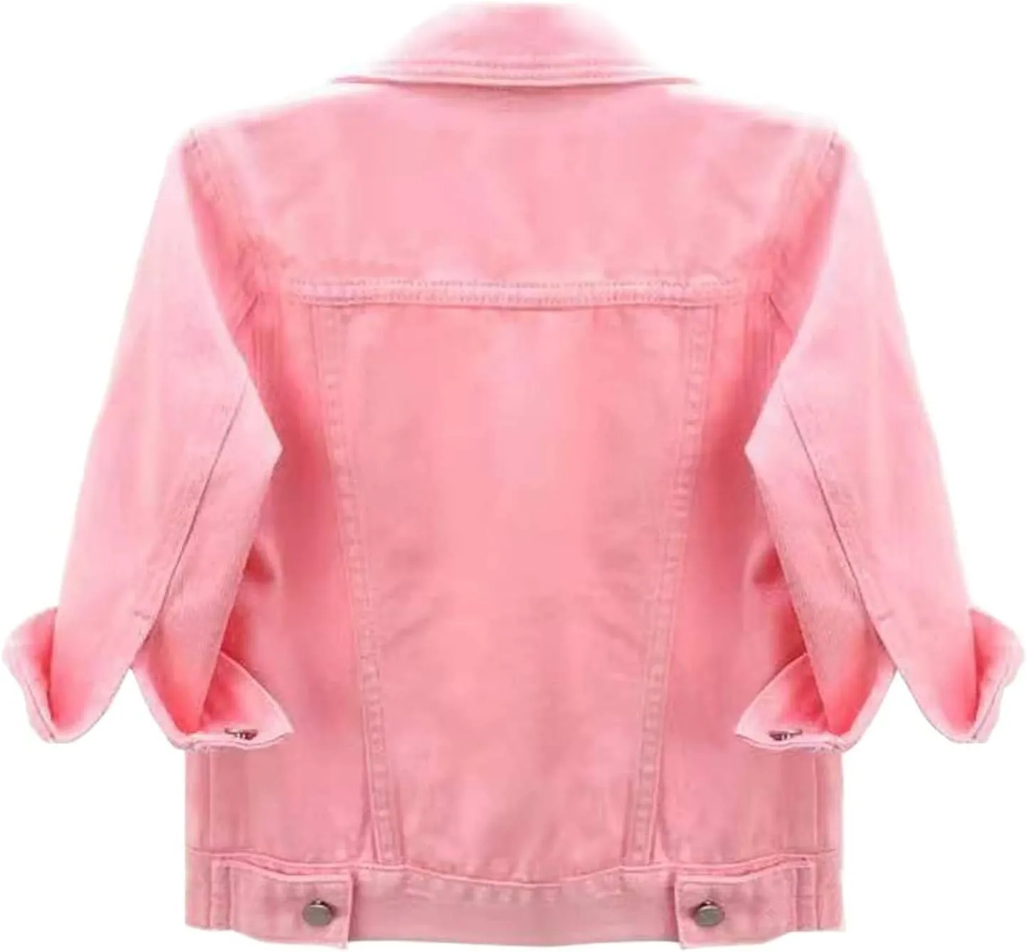 Cropped Jean Jacket for Women Cropped Denim Jacket 3/4 Sleeve Short Jackets Button Down Trucker Jackets Trendy Coats