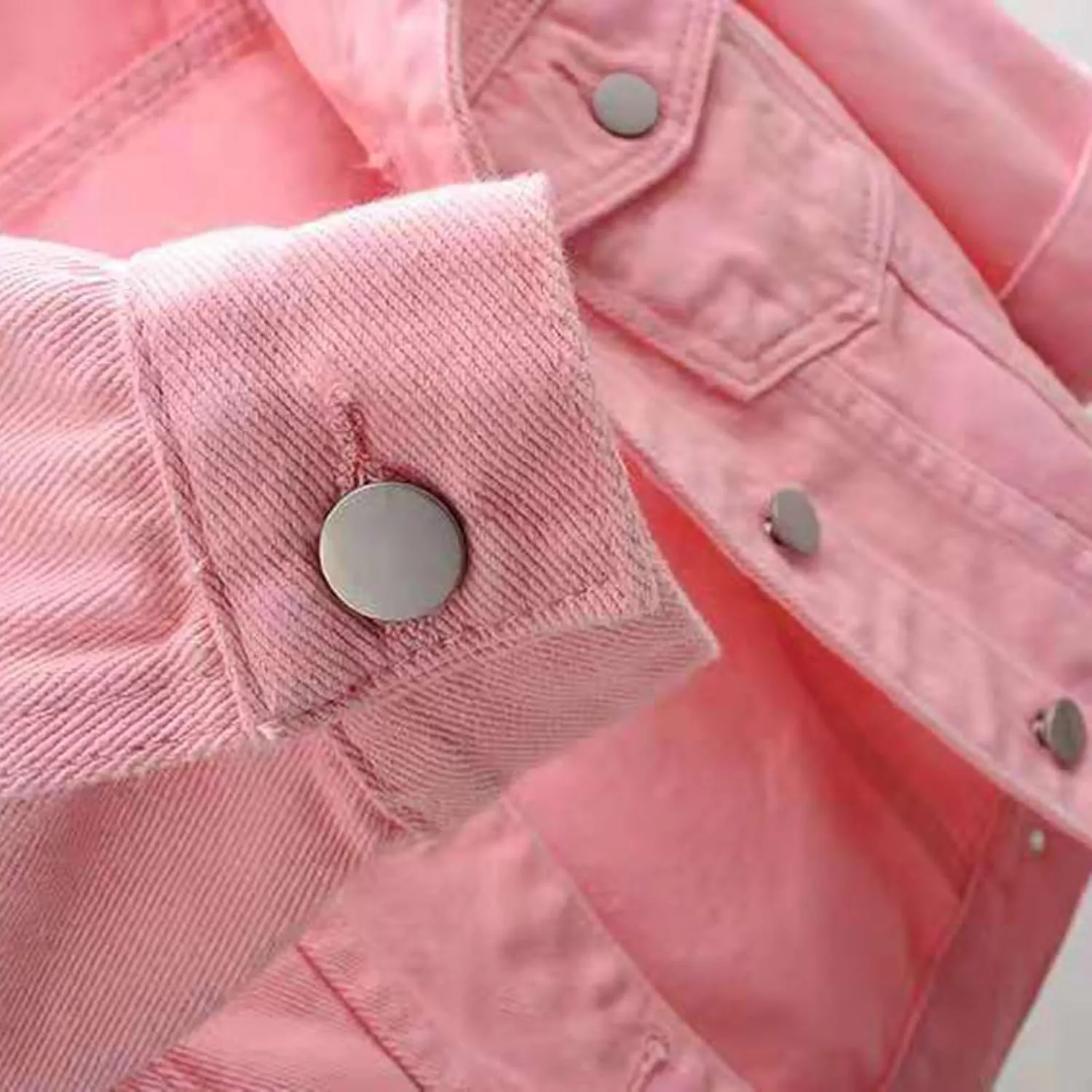 Cropped Jean Jacket for Women Cropped Denim Jacket 3/4 Sleeve Short Jackets Button Down Trucker Jackets Trendy Coats