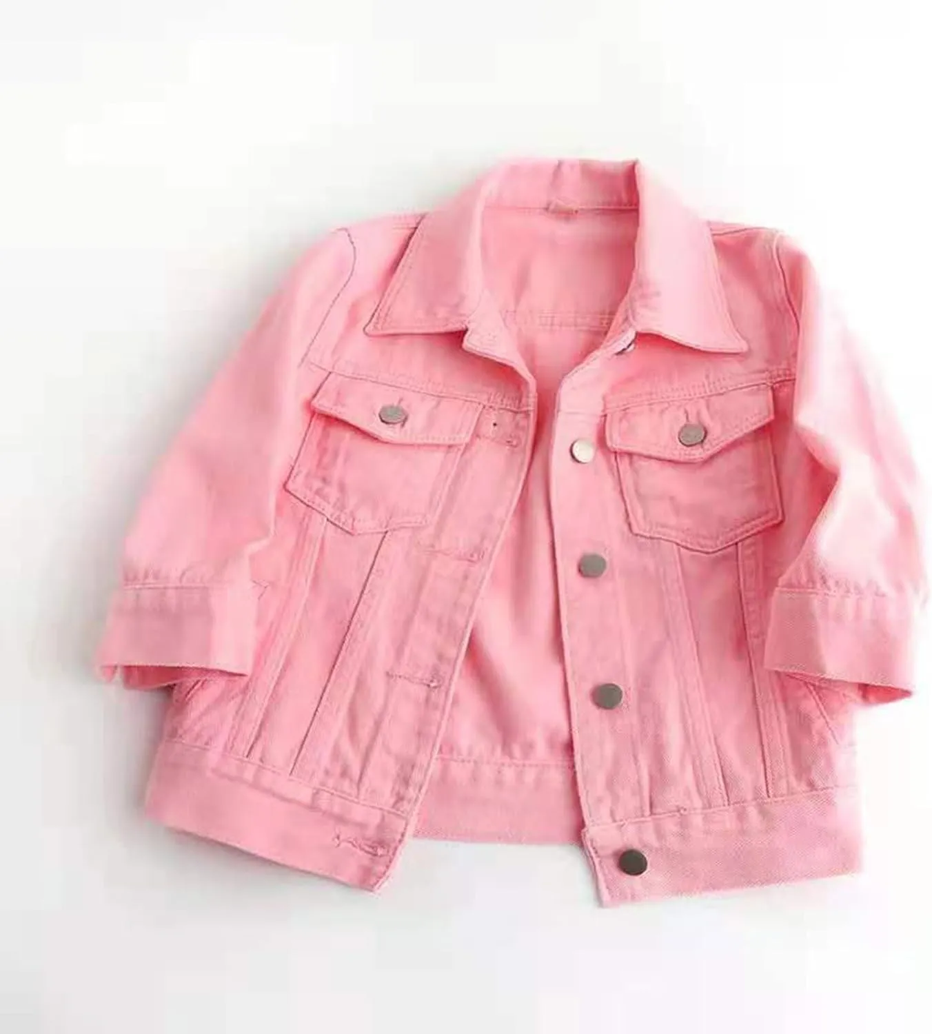 Cropped Jean Jacket for Women Cropped Denim Jacket 3/4 Sleeve Short Jackets Button Down Trucker Jackets Trendy Coats